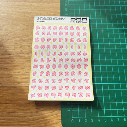 Alphabet Sticker Sheet
