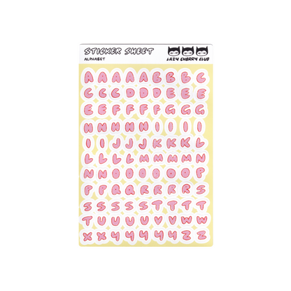 Alphabet Sticker Sheet