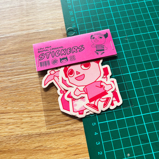 Low Poly Animal Crossing Sticker Pack