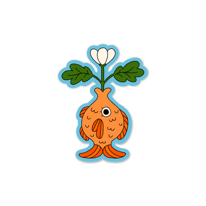 Fish Vase Sticker