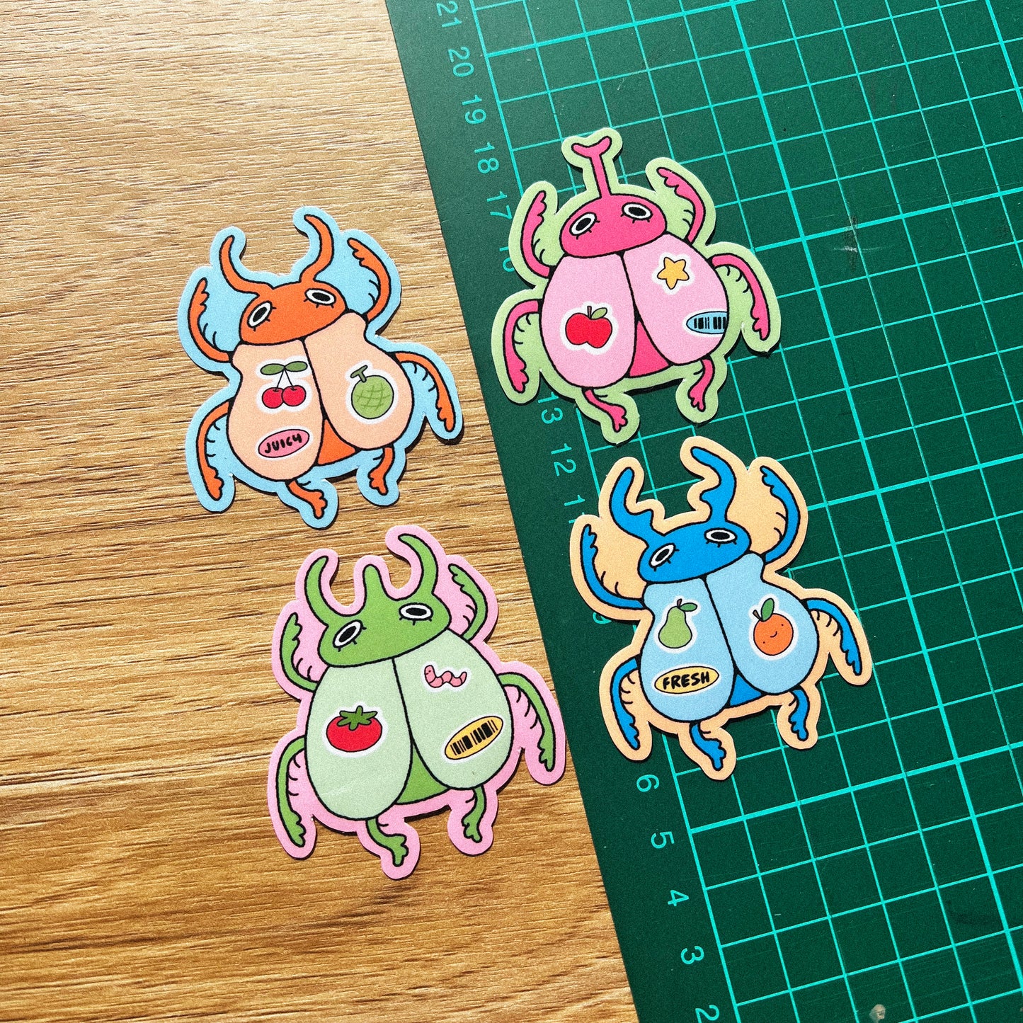 Fruity Beetles Sticker Pack