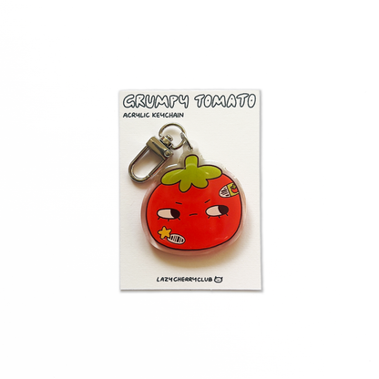 Grumpy Tomato Keychain