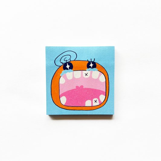 Memetchi At The Dentist Sticky Notepad