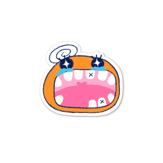 Memetchi At The Dentist Sticker