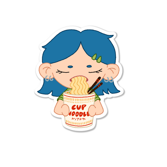 Noodle Girl Sticker