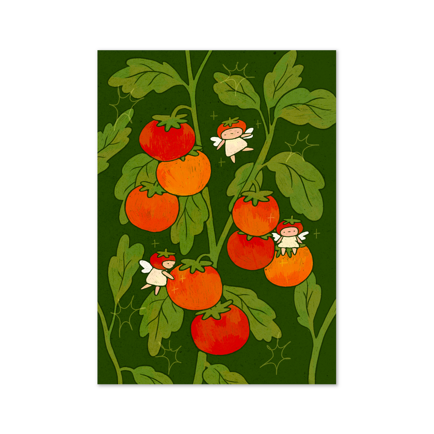 Tomato Fairies 5x7" Print