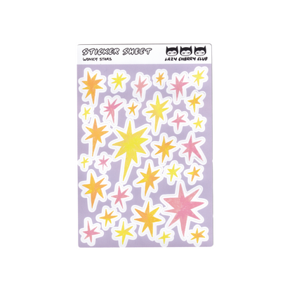 Wonky Stars Sticker Sheet